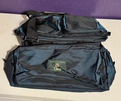 Vintage Orvis Fly Fishing Shiny Blue Tote Bag Large Fishing Rare