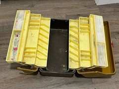 Sears Roebuck Ted Williams Tackle Box 34435 Brown Made in USA Used Clean Nice!