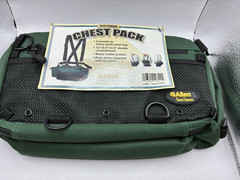 NWT Allen Company Gold Stream Fly Fishing Chest Pack Double Compartment Green