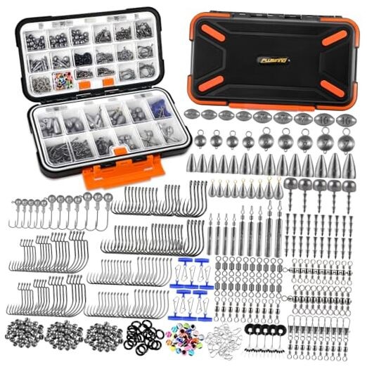 264/Organized Fishing Tackle Box with Tackle 397pcs Fishing Accessories Kit