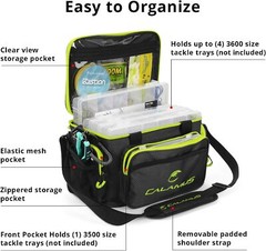 Calamus Fishing Tackle Storage Bag Portable Waterproof 14.3X9x7.5 Inches