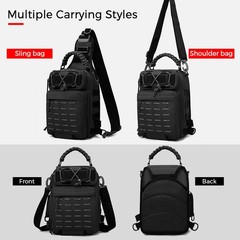 Fishing Sling Bag Fishing Tackle Storage Bag Tool Bag For Fishing Hiking Hu KNXI