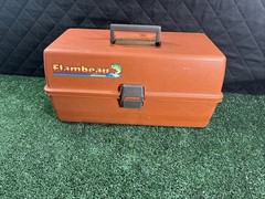 Flambeau Adventurer Vintage Tackle Box. Orange Trays