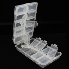 20 Compartments Fishing Tackle Box Lures Baits Hooks Beads Earring Storage Case