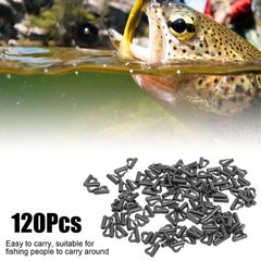 120Pcs Clevis Rotates Snaps Black Fishing Tackle Fast Change Accessories