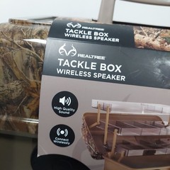 Realtree Tackle Box Wireless Speaker Camo Bluetooth Vivitar Fishing Storage NEW