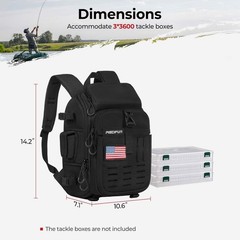 Piscifun Fishing Tackle Backpack, Rod & Gear Holder, Water-Resistant | 15L st…