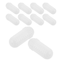 10Pcs Portable Durable Plastic Bait Holder White Fishing Bait Storage Container