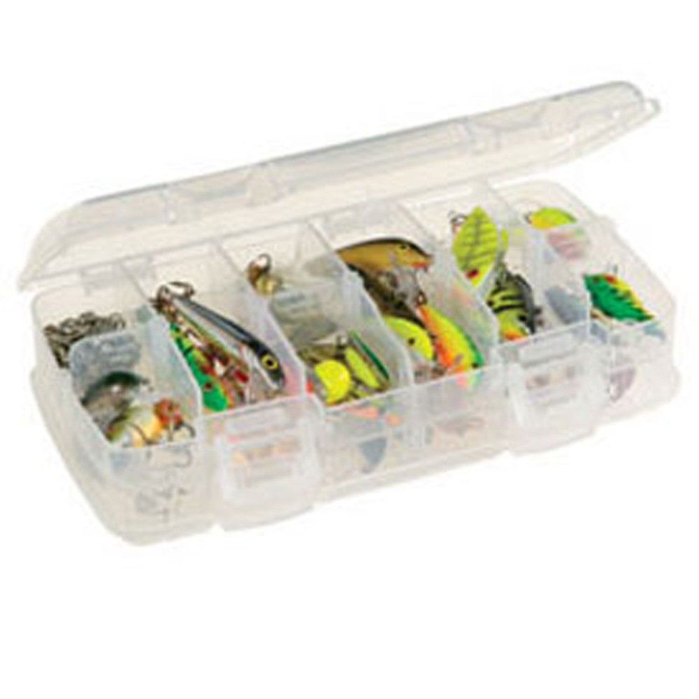 Plano 345046 StowAway 6 Fixed Compartment Box 8-1/4″L x 4-1/4″W x 1-3/8″H Clear