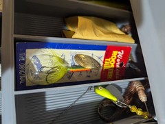 Plano Vintage Tackle Box Grey Top Access See Thru Hatch 3 Trays Loaded Lures