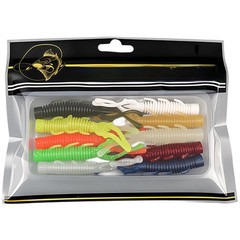 TPE Floating Shrimp Lure 7.5cm 2.5g 10pcs Soft Bait for Bass Perch Night Use