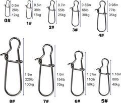 High Carbon Steel Duo Lock Snaps in 100 Pack, Ideal for Trout & Panfish Rigging