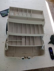 Plano 3-Tray Tackle Box w/Duel Top Access Dark Green Metallic/Off White 620306