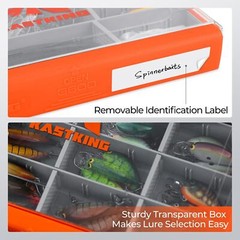 KastKing HyperSeal Waterproof Tackle Box 3600+3700 Tray W/Adjust Divider Storage