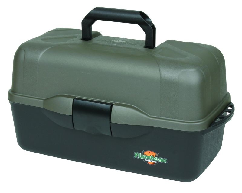 Flambeau Tackle XL 3-Tray Tackle Box, Black/Dark Gray