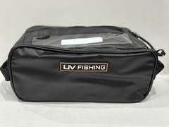 LIV Fishing Waterproof Boat Storage Bag Black Marine Gear Bag Zippered