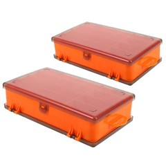 2 Pcs Fish Bait Organizer Double Layer Fishing Lure Boxes Holder Storage