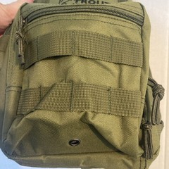 Trout Unlimited Olive Canvas Sling Pack Bag w/Shoulder Strap & MOLLE Pockets