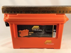 Lot of 2 Plano 1312-52 Marine Box Orange Water Resistant O-Ring Seal USA Nice