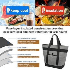 40in Insulated Fish Cooler Bag Waterproof Fishing Tote | Water-resistant