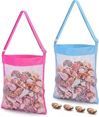 2 Pcs Extra Large 14 x 16inch Clam Mesh Chum Beach Bags Seashells Clams US