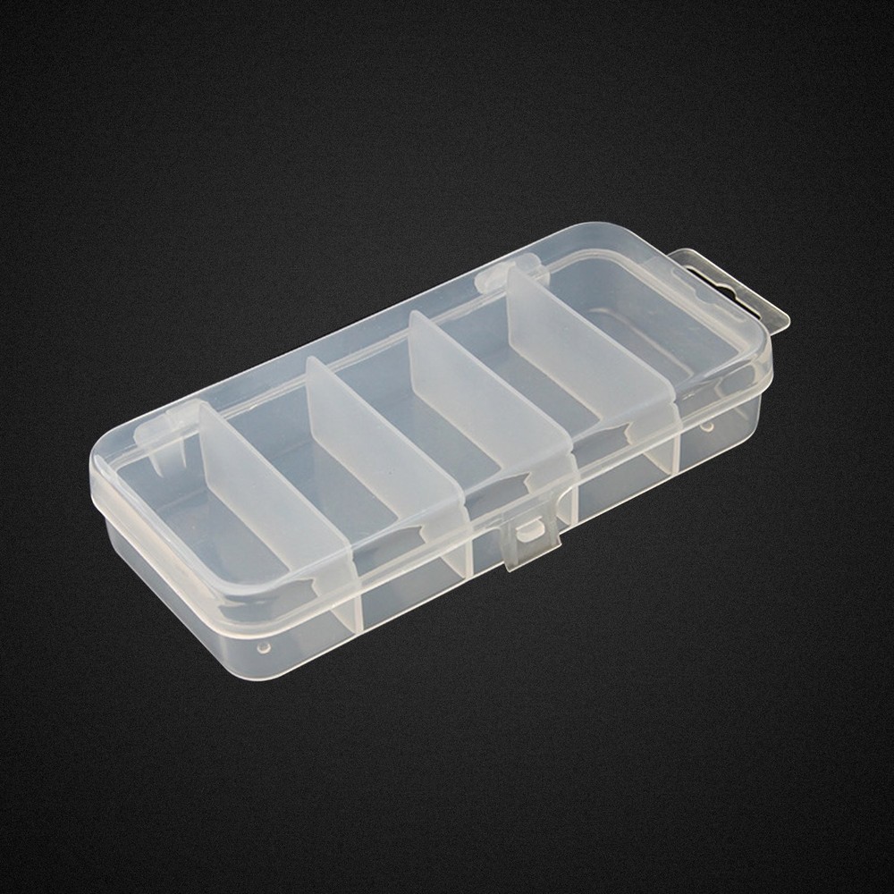 2PCS 5×2.4x1Inch Small Clear Visible Plastic Fishing Tackle Accessory Box Fis…