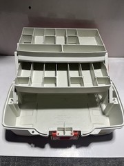 PLANO Model 6202 RETRO Two Tray Tackle Box. Clean, Medium, Very Roomy