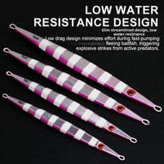 Fast Sinking UV Glow Jig Lure 150/200/300/400g for Tuna and For Snapper