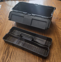 Compact Akro-Mils Tool Box Case Tackle Box (2-Layer) Dark Gray USED