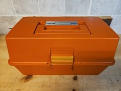 Vtg Old Pal Woodstream 3 Tray Tackle Fishing Lure Box Model 1560 Orange OldPal