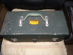 Vintage Grip-Loc Green Metal Tackle Tool Box Walton Products Made in USA