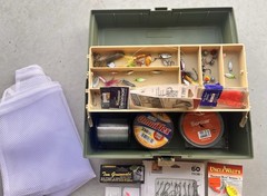 Loaded Fishing Tackle Box Lures Hooks Line