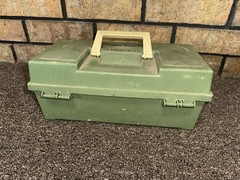 Vtg 70s 80s Tackle Box Plano Sporting Goods Fishing Equipment, Dirty & Old