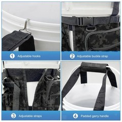 Fishing Bucket Organizer Multipockets Professional Practical Waterproof