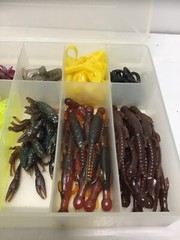 Plano Molding Co. Fishing Tackle Tray 7.25”x11” With Plastic Swim Baits #20