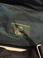 Vintage Orvis Fly Fishing Shiny Blue Tote Bag Large Fishing Rare