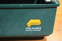 Vintage PLANO 3 Tray Tackle Box Model 6803 Green/Tan Rare 3 Yellow P’s Mid 80’s