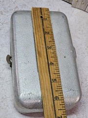 Vintage UMCO Double Sided Aluminum Tackle Box Kastmaster Lure & Sinkers