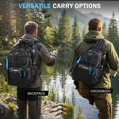 Fishing Gear, Fishing Backpack with Tackle Box, Waterproof tackle Backpack wi…
