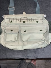Vintage WALKER Fishing Creel Canvas Shoulder Bag Korea Tackle Utility Bag