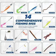 THKFISH 400PCS Fishing Lures Kit Bass Fishing Gear Kit for Freshwater Tackle Box