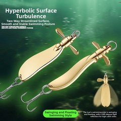 Fishing Spoon Lure with Dual Curved Zinc Alloy 5.1cm x 1.4cm 10g 5-Pack