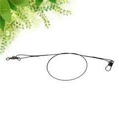 50 Pcs Fishing Line Steel Anti Bite with Barrel Swivel and Snap Swivel 15 cm