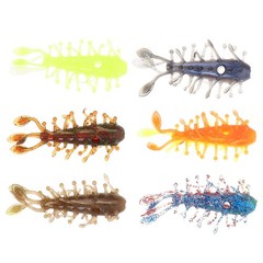 Durable Soft Plastic Shrimp Lures for Bass Trout Crappie Fishing Assorted Colors