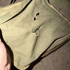 Fishing creel Bur-Tex vented metal vintage Messenger Bag Military Green As Is