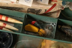 Vintage Tackle Box TIME CAPSULE! Swedish Spinners, pencil floats, reels, MORE!