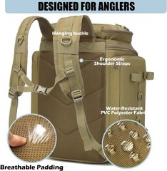 Versatile 40L Fishing Bag with Adjustable Compartment for All Outdoor Use