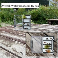 Aventik 2PCS Waterproof Slim Pocket Fly Box Fishing Hook Bait Storage Tackle Box