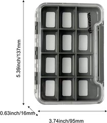 Aventik 2PCS Waterproof Slim Pocket Fly Box Fishing Hook Bait Storage Tackle Box