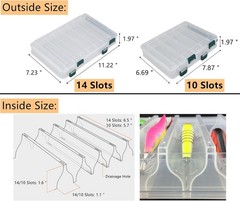 Durable Clear Fishing Lure Storage Case – 14 Slots for Efficient Organization